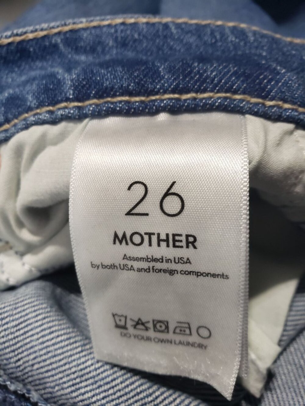 Mother The Outsider Flood Denim Flare Blue Jeans Field Trip Womens 26 - Picture 5 of 15